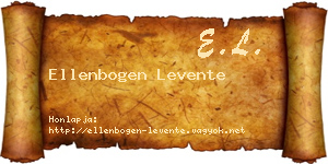 Ellenbogen Levente névjegykártya