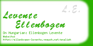 levente ellenbogen business card
